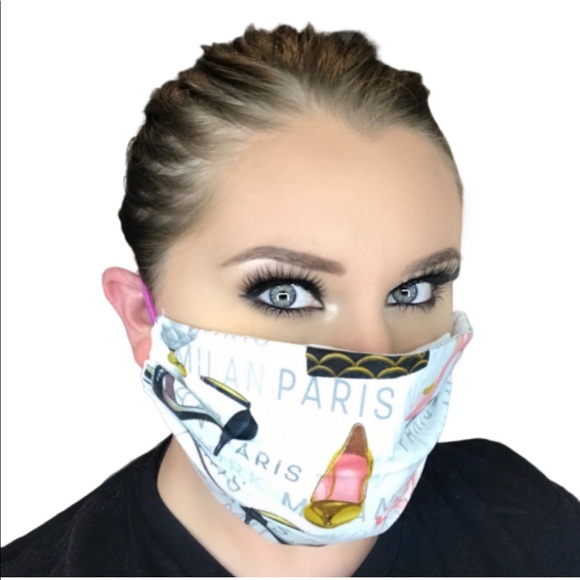 3 LAYER Face Mask has Nose Guard w discount ship - Picture 6 of 8